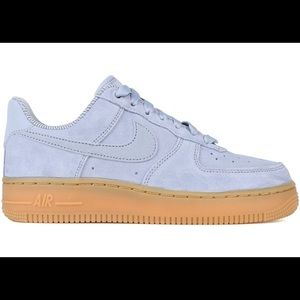 Air Force 1 low in glacier grey size 7 gum sole